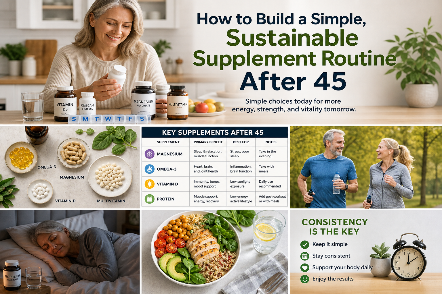 how-to-build-a-simple-sustainable-supplement-routine-after-45 sustainable routine after 45 — organized daily supplement setup